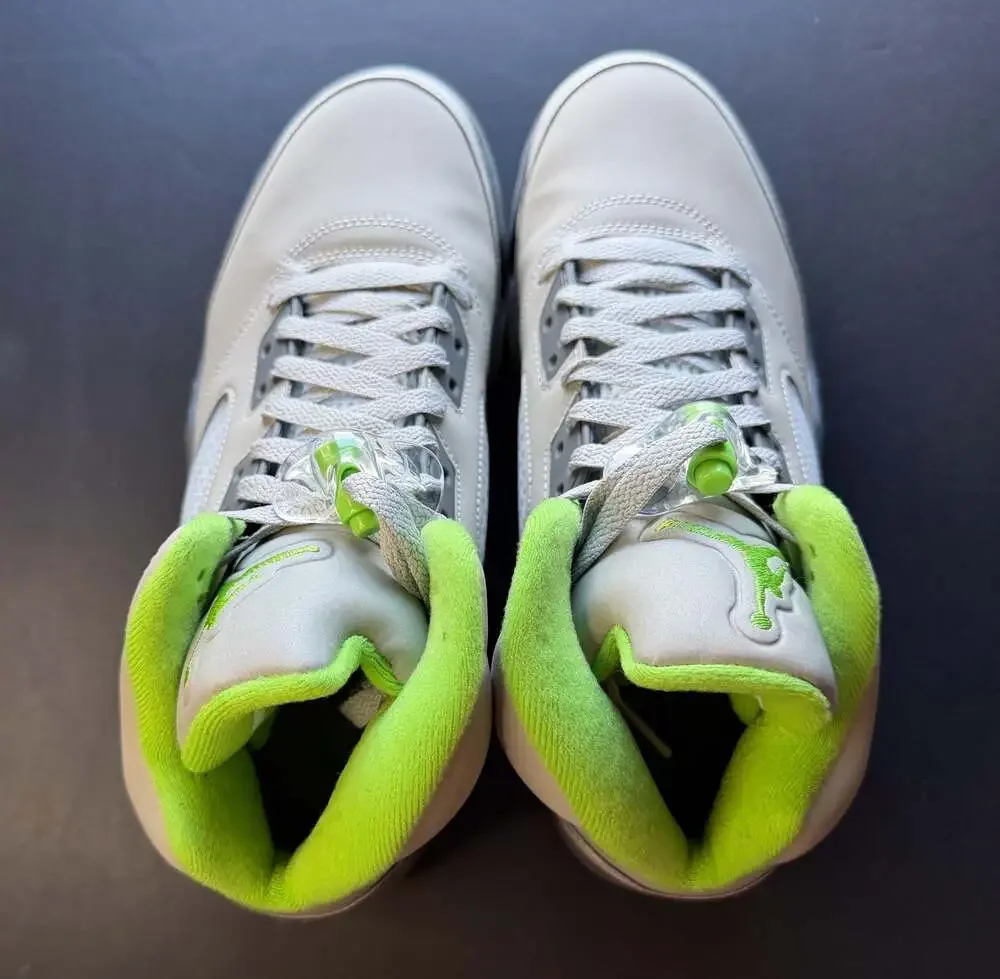 Air Jordan 5 Retro 'Green Bean' 2022 Silver/Flint Grey-Green Bean (DM9014-003)